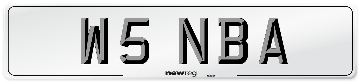 W5 NBA Number Plate from New Reg